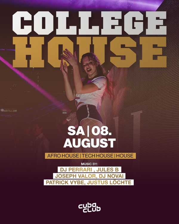 Eventposter College House Terrasse Summer Peak am 08.08.2026